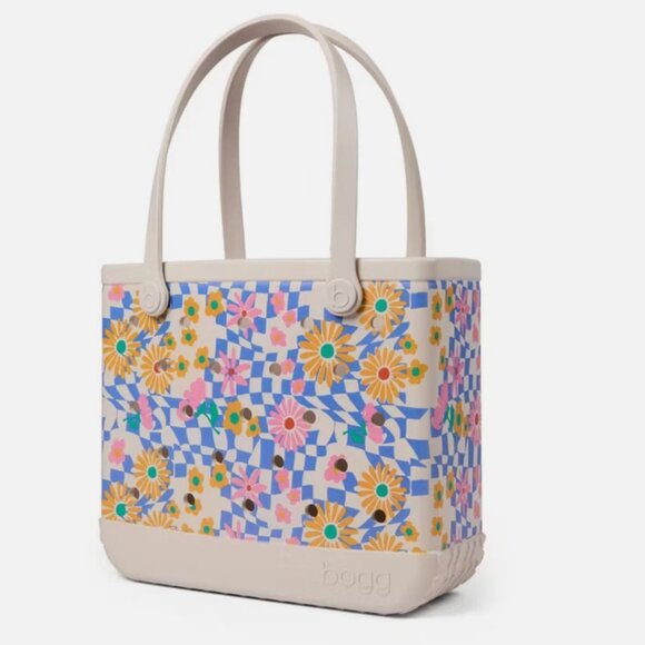 BOGG BAG Handbags - NWT Baby Bogg Bag Tote Bag - Blue Saffron Check'er Out